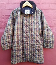 John Partridge Check Quilt Quilted Padded Jacket Coat Field Country Cord Small