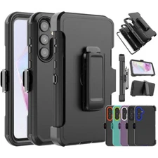 For Samsung Galaxy A35 5G Case Hybrid Heavy Duty+Belt Clip Fit Otterbox Defender