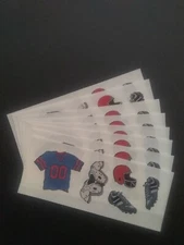 Creative Memories ~ Lot of Eight Studio Stickers ~ 2" x 5"  Football Gear 