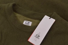 C.P. Company NWT Crew Neck Sweater Size 50 M In Solid Muddy Green Wool/Cotton