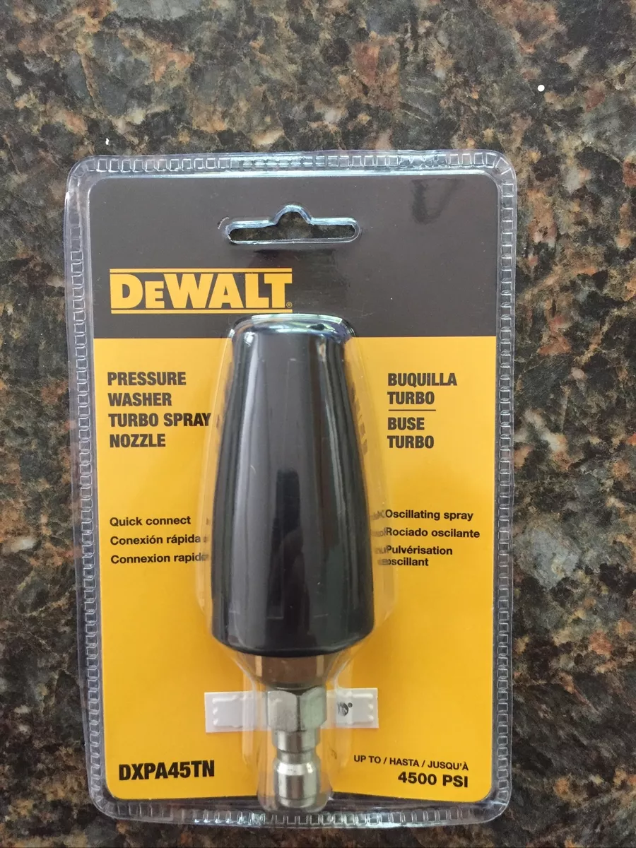 DEWALT 4500 PSI Turbo Nozzle powerful jet of oscillating water