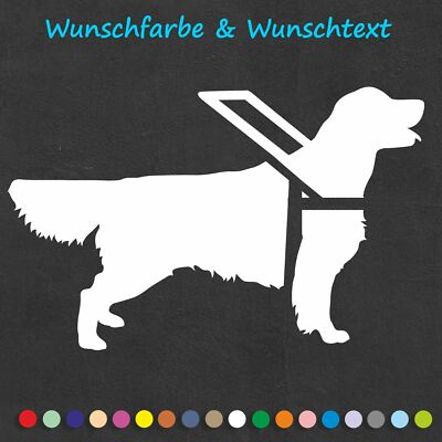 AUFKLEBER Assistenzhund 2   WUNSCHFARBE & TEXT   Service Dog Auto Sticker