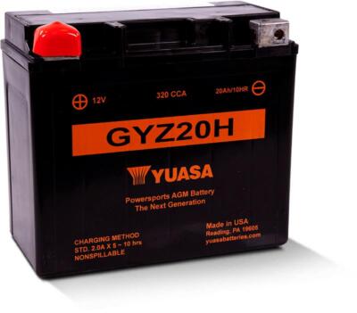 Yuasa GYZ20H High Performance Maintenance Free AGM 12-Volt Battery