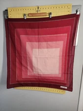 Olga Greco Women Polyester Chiffon Square Scarf Geometric Print Maroon to Pink