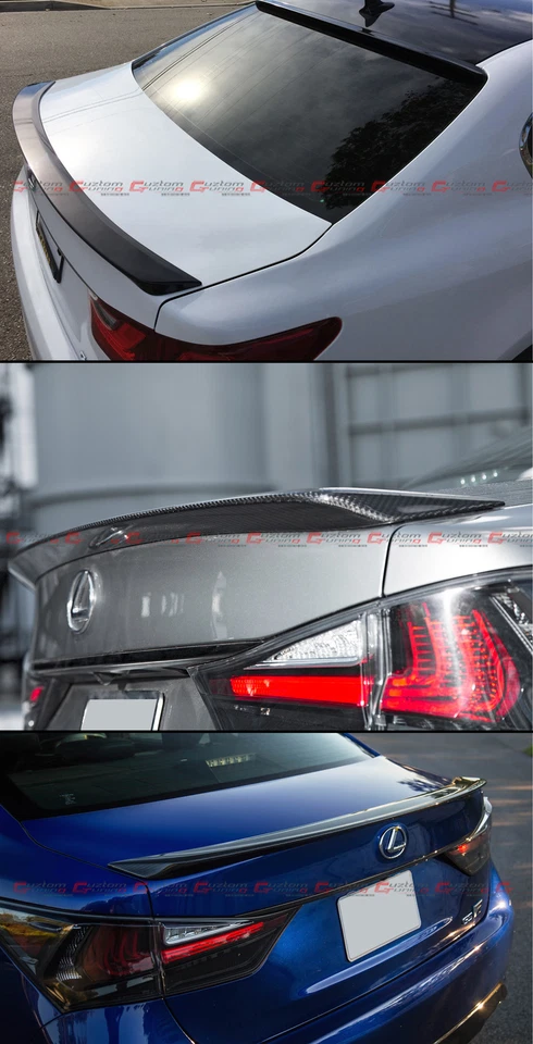 ALERÓN TRASERO DE FIBRA DE CARBONO ESTILO DEPORTIVO F LEXUS GS350 GS450H 2013-2020 Foto 4 de 4