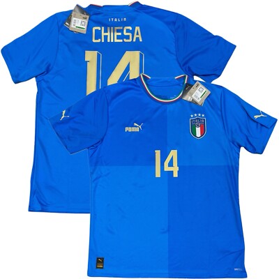 キエーザ　PUMA CHIESA 14 EURO 2020 ユニフォーム 2022 Italy Home Jersey #14 Chiesa Large Puma Soccer Football