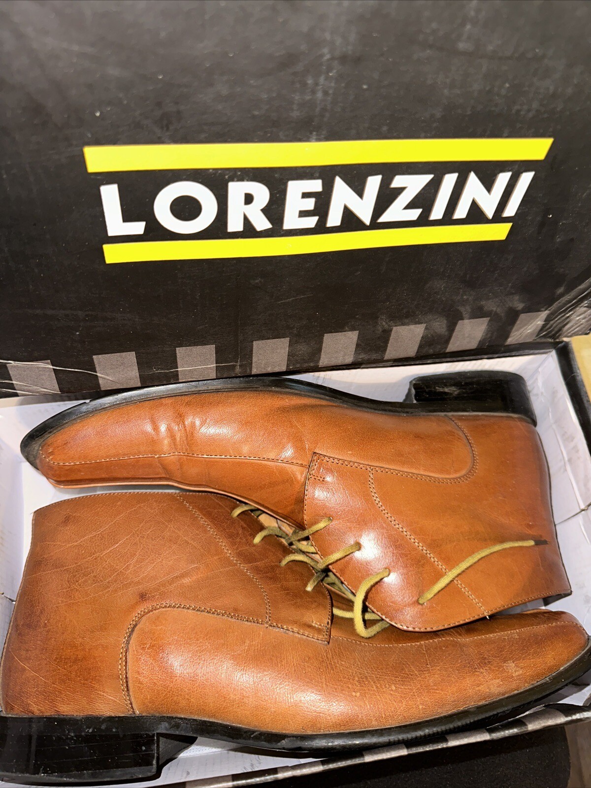 SAOLA Lorenzini punta chiusa tonalità marroni con scatola taglia 11M