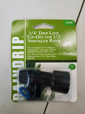 Raindrip R338C 1/4'' Drip Line Tap Off for 1/2'' Sprinkler Riser