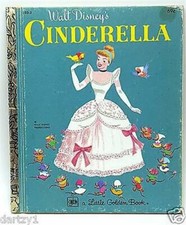 Disney Cinderella Movie Cartoon Book 1979 LGB Golden Books