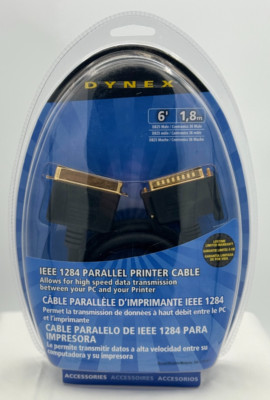 Dynex 6 FT IEEE 1284 Parallel Printer Cable - NEW!