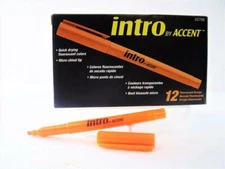 Fluorescent Orange Highlighters Micro Chisel Tip 12-Pack Intro by Accent 22706 