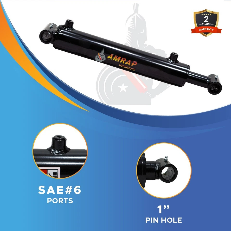 2x10 Hydraulic Cylinder 2" Bore 10" Stroke - Double Acting Welded Cross Tube - Image 3 of 4