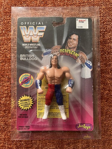 WWF - Just Toys Bend-Ems - British Bulldog MOC In ...
