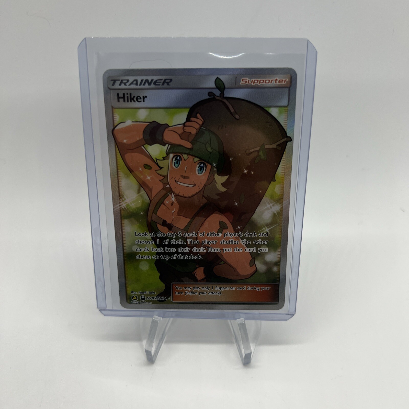 Hiker SV85/SV94 Hidden Fates Holo Rare Pokemon Card Near Mint-1