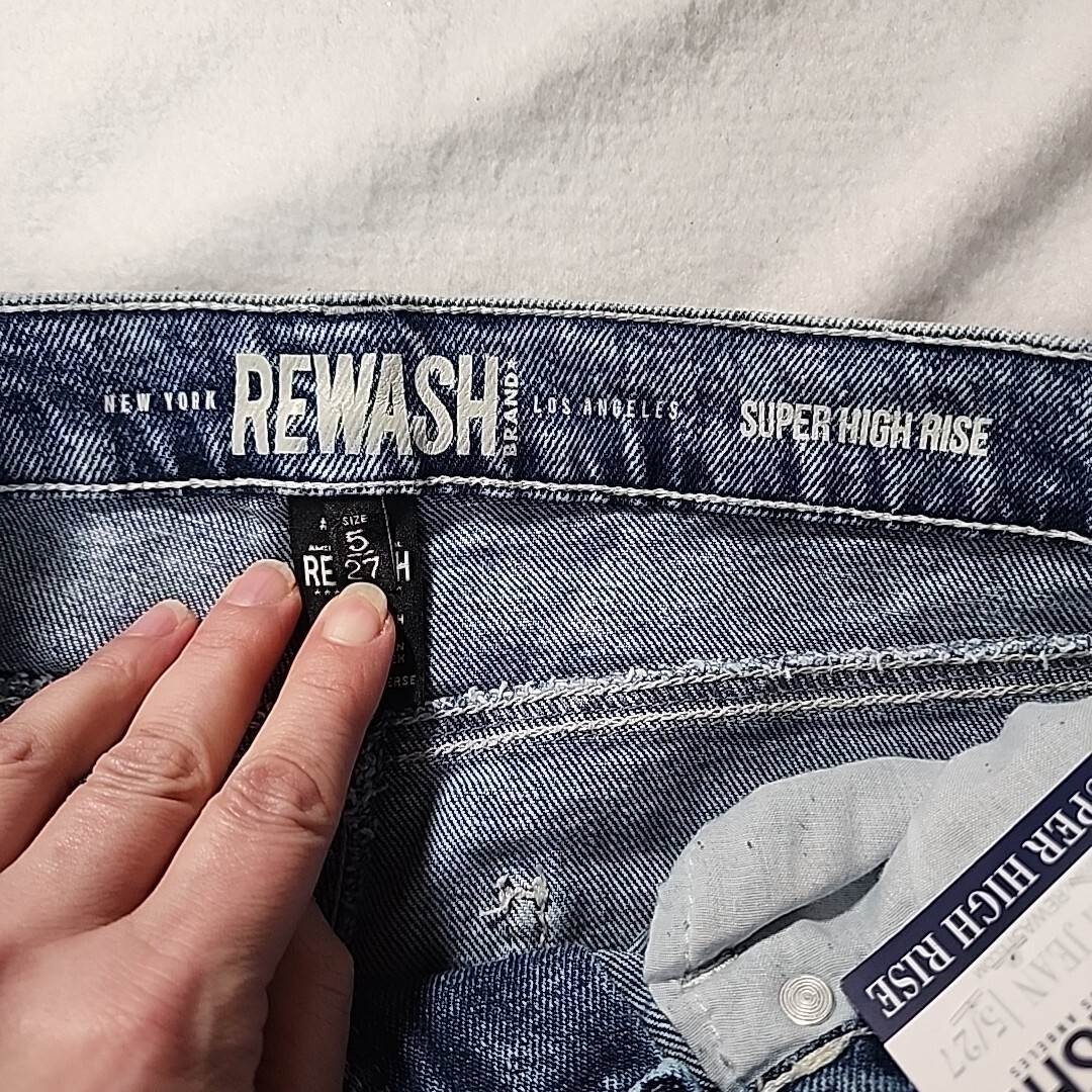 Rewash 90s Mom Jeans Super High Rise Size 5/27 Vintage Steretch Tappered Leg