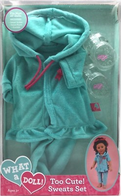 Funrise What a Doll! Too Cute Sweats Set Fits 18'' Dolls Matching Fashion Outfit