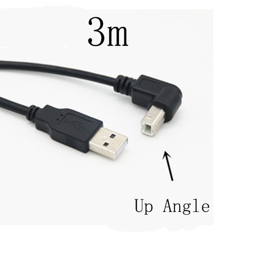 USB 2.0 A Stecker auf USB B Stecker 90 Grad nach oben Winkel Drucker Scanner Kabel - Bild 4 von 17