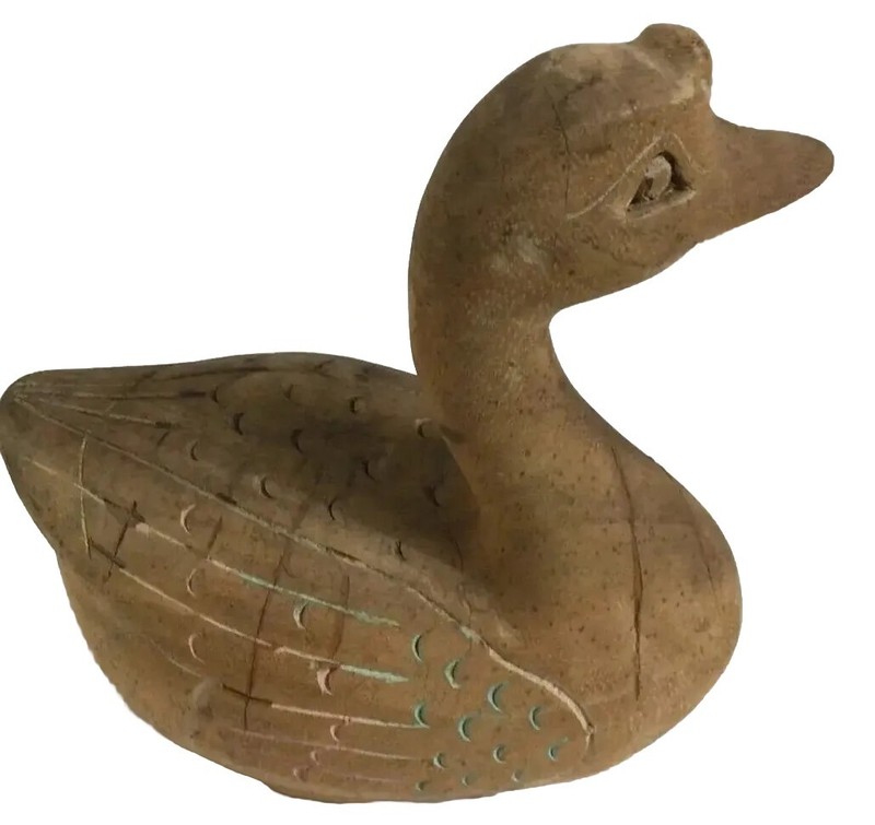 Wood hand carved goose / Duck Is Rough
