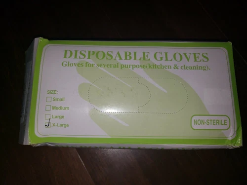 100 Disposable Vinyl Gloves Latex Free Powder-Free PVC for Kitchen Cooking Clean