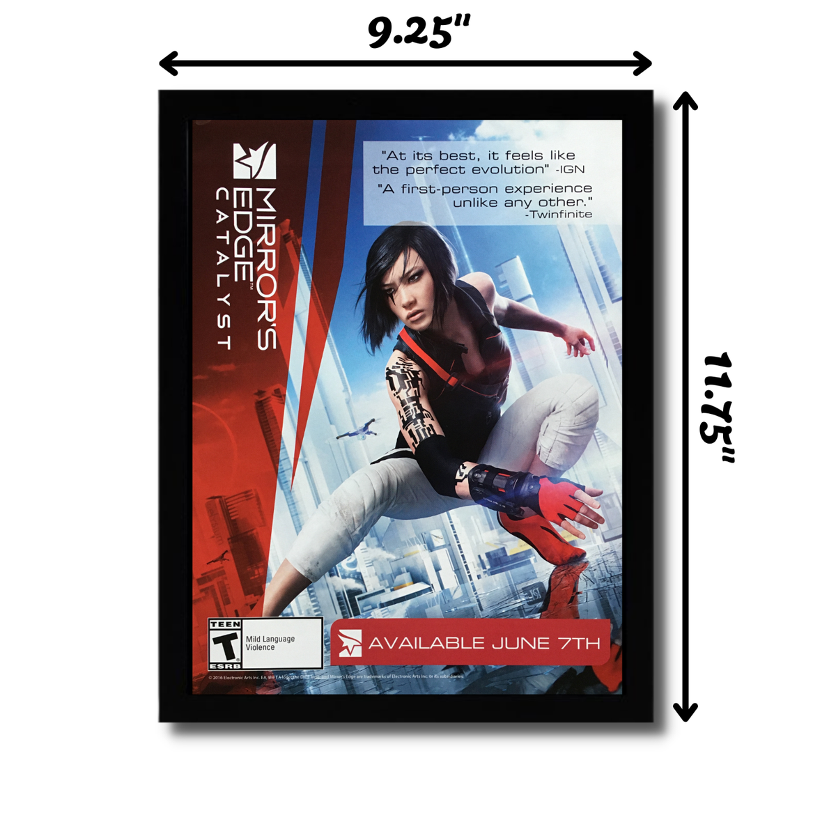 2016 Mirror's Edge: Catalyst Framed Print Ad/Poster PS4 Xbox One
