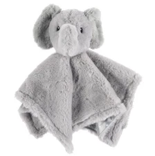 NWT Parents Choice Grey Elephant Satin Polka Dot Security Blanket Plush Baby Toy