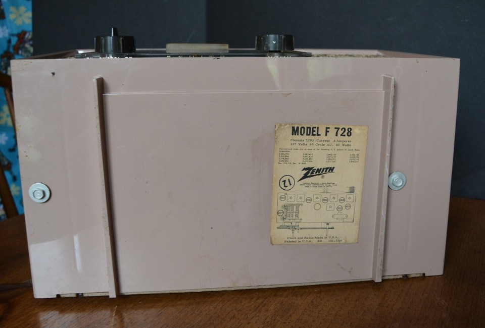 VTG ZENITH AM/FM/AFC Radio Countertop Model F728 Bakelite Tube Radio | eBay