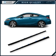 For 2012-2015 Honda Civic Coupe 2-Door Pair Door Window Seal Belt Molding