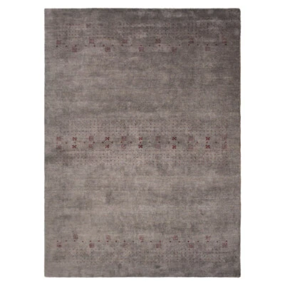 BBH HOMES Hand Knotted Loom Silk Mix Area Rug Contemporary Light Brown BBH LSM504