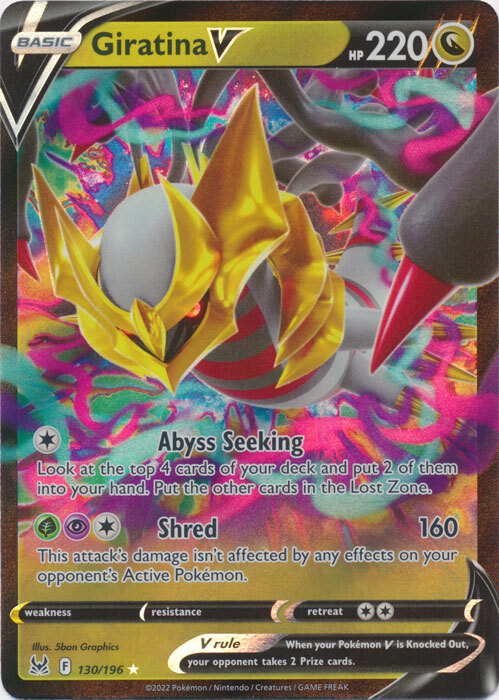 Giratina V - 130/196 Ultra Rare Lost Origin NM Pokemon TCG