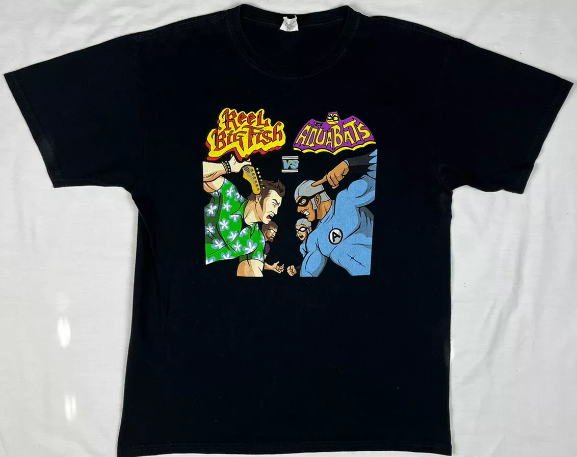 Vtg Reel Big Fish The Aquabats Mens Band Tour Tee T-Shirt Large Double  Sided B7