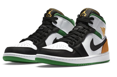 Nike Air Jordan 1 Mid SE Oakland Lucky Green Laser Yellow [852542 101] Size  10.5 | eBay