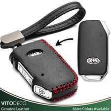 Vitodeco Leather Smart Key Fob Case For 2025 Kia Soul Seltossportagenirorio