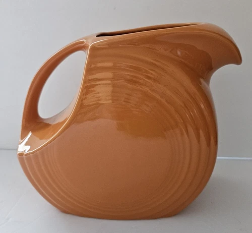 FIESTAWARE Large Tangerine Orange Disc Water Pitcher Made in USA