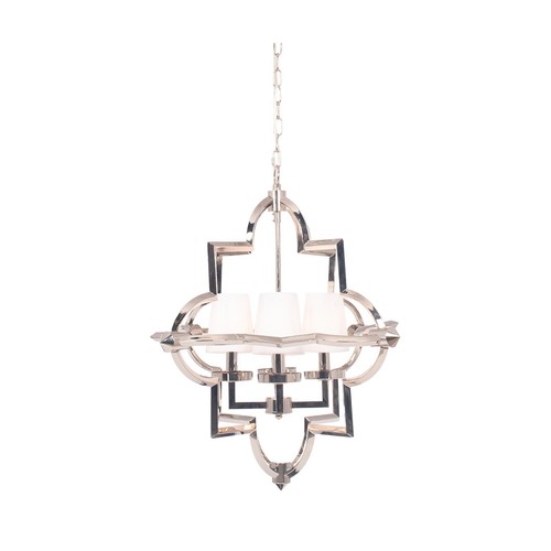 Zanetta Moroccan Silver Ceiling Light Metal Adjustable Gatsby 4 Arm Chandelier - Picture 3 of 8