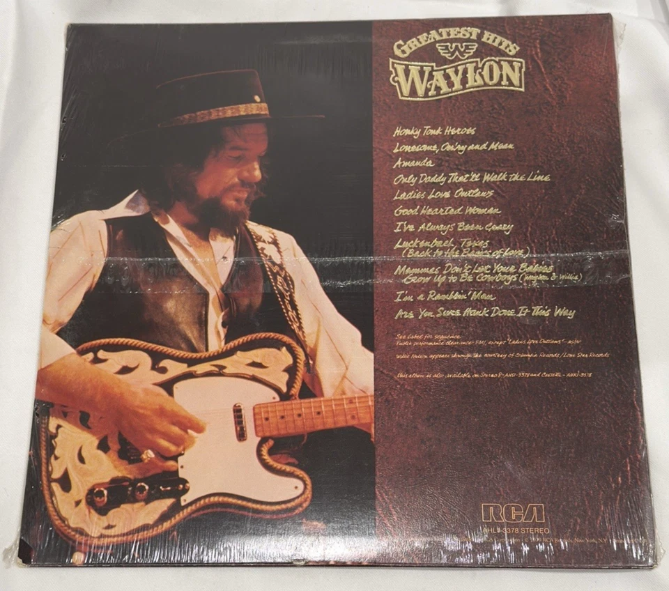WAYLON JENNINGS Greatest Hits 1979 Vinyl LP AHL1-3378, NEW SEALED - Image 2 of 3