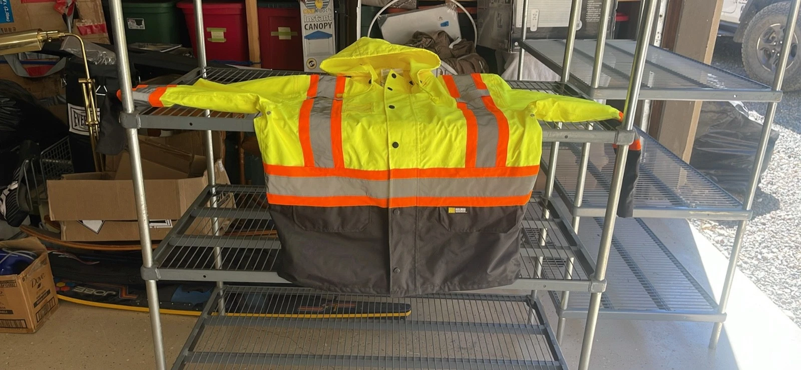 Holmes Workwear Men’s XL Rain Jacket and Pants- High Visibility image 1