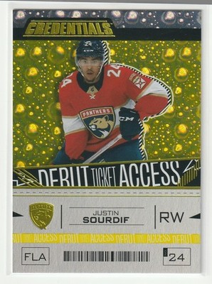2023 24 Credentials Justin Sourdif Debut Ticket Access Yellow