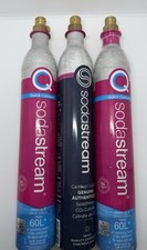 1 Lot of 3 Quick Connect SodaStream CO2 Replacement Canisters EMPTY 60L 14.5oz.