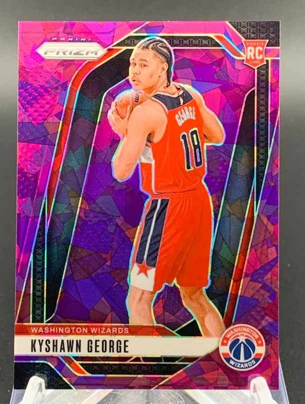 Kyshawn George 2024-25 Panini Prizm RC Purple Ice /149 #257