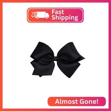 Wee Ones Baby Girls' King Grosgrain Hair Bow on a WeeStay Clip w/Plain Wrap - Bl