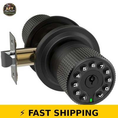iulock Keypad Smart Door Lock - 50 User Codes, Waterproof, Matte Black