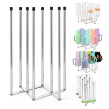 Foldable Bottle Drying Rack for Water Bottles  Cups - Stainless Steel Space ...