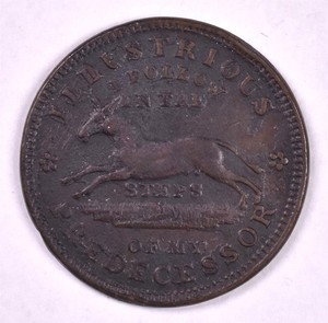 1837 Donkey / Turtle - Hard Times Token Low 19 