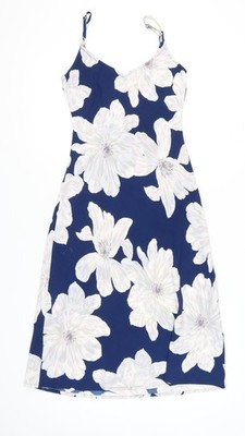 Dancing Leopard Damen blau Blumen Schlupfkleid Größe 6
