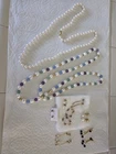 LOT Vintage Estate COSTUME JEWELRY Pearl Necklaces & Earings