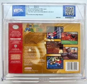 Super Mario 64 Nintendo 64 N64 1999 CIB PSA Graded 9.0 + Shrink Wrap & Hang Tab