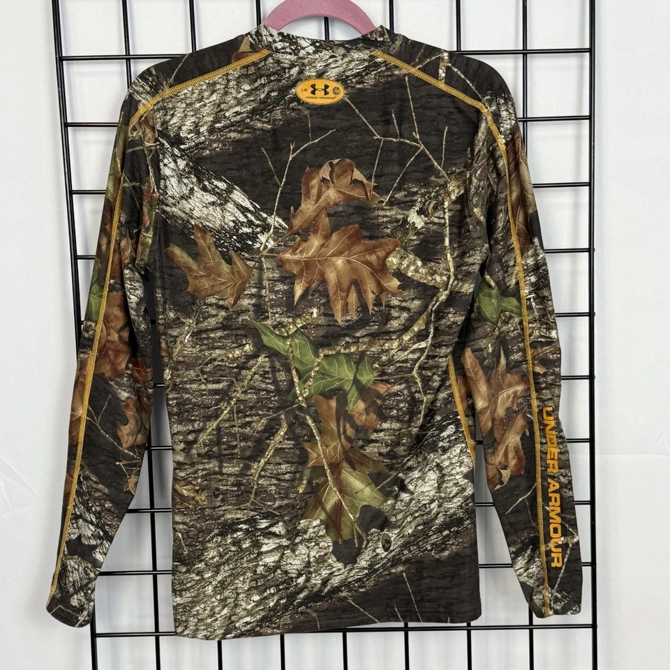 Under Armour Cold Gear Camo Hunting Shirt Womens L Large Brown Long Sleeve - Image 4 of 4