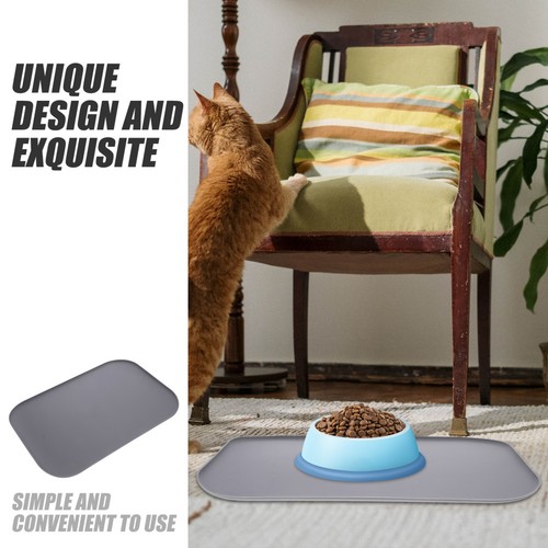 Mata do karmienia zwierząt domowych Podwyższona krawędź Podkładka Zapobieganie przelewowi żywności Mata do podłogi - Zdjęcie 9 z 12