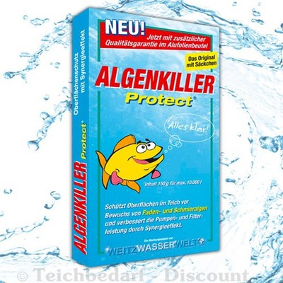 ALGENKILLER Protect Weitz 150 g f. 10 m³ Koi Teich Klar geg. Faden +Schmieralgen