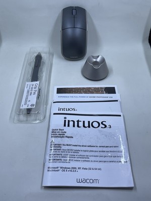 Wacom ZP-501E Intuos3 Grip Pen with Mouse and Base Stand UNTESTED